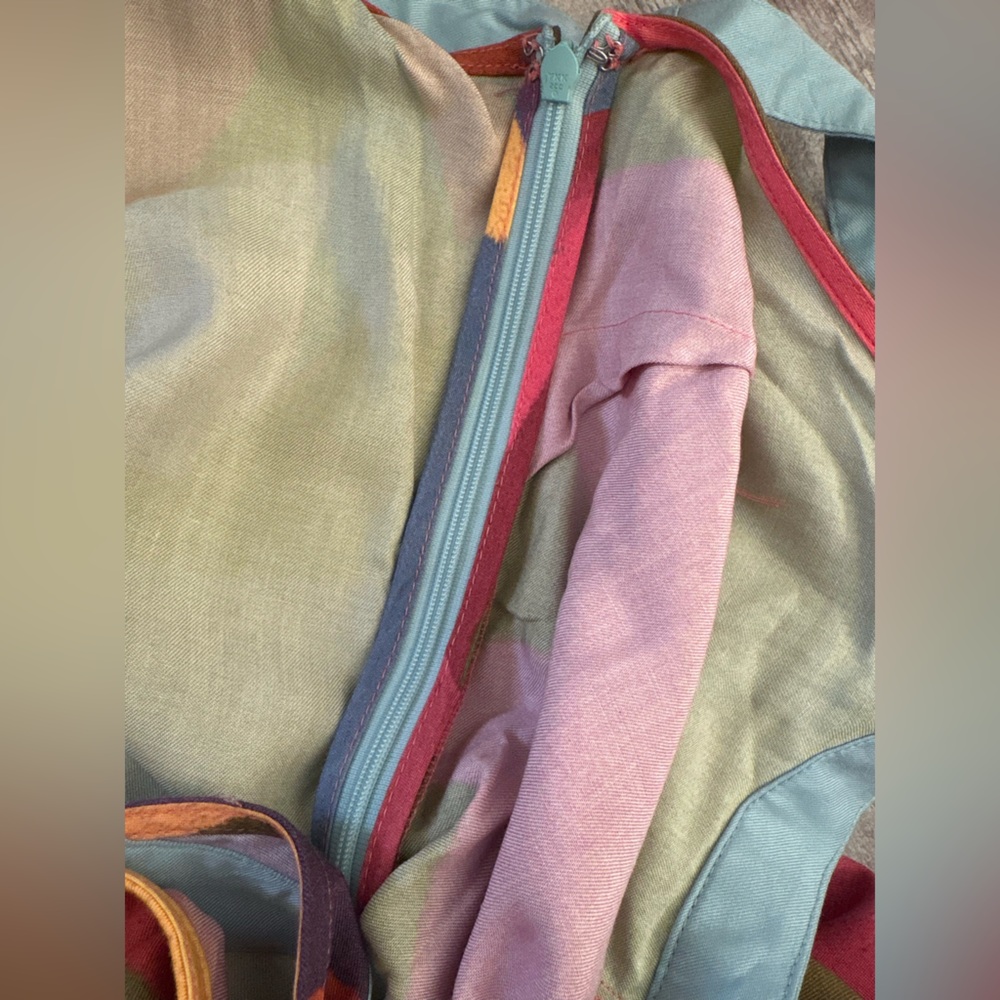 Farm Rio Anthropologie Multicolor Abstract Floral Carioca Winter Jumpsuit size S - Picture 14 of 16